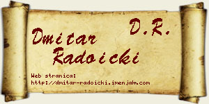 Dmitar Radoički vizit kartica